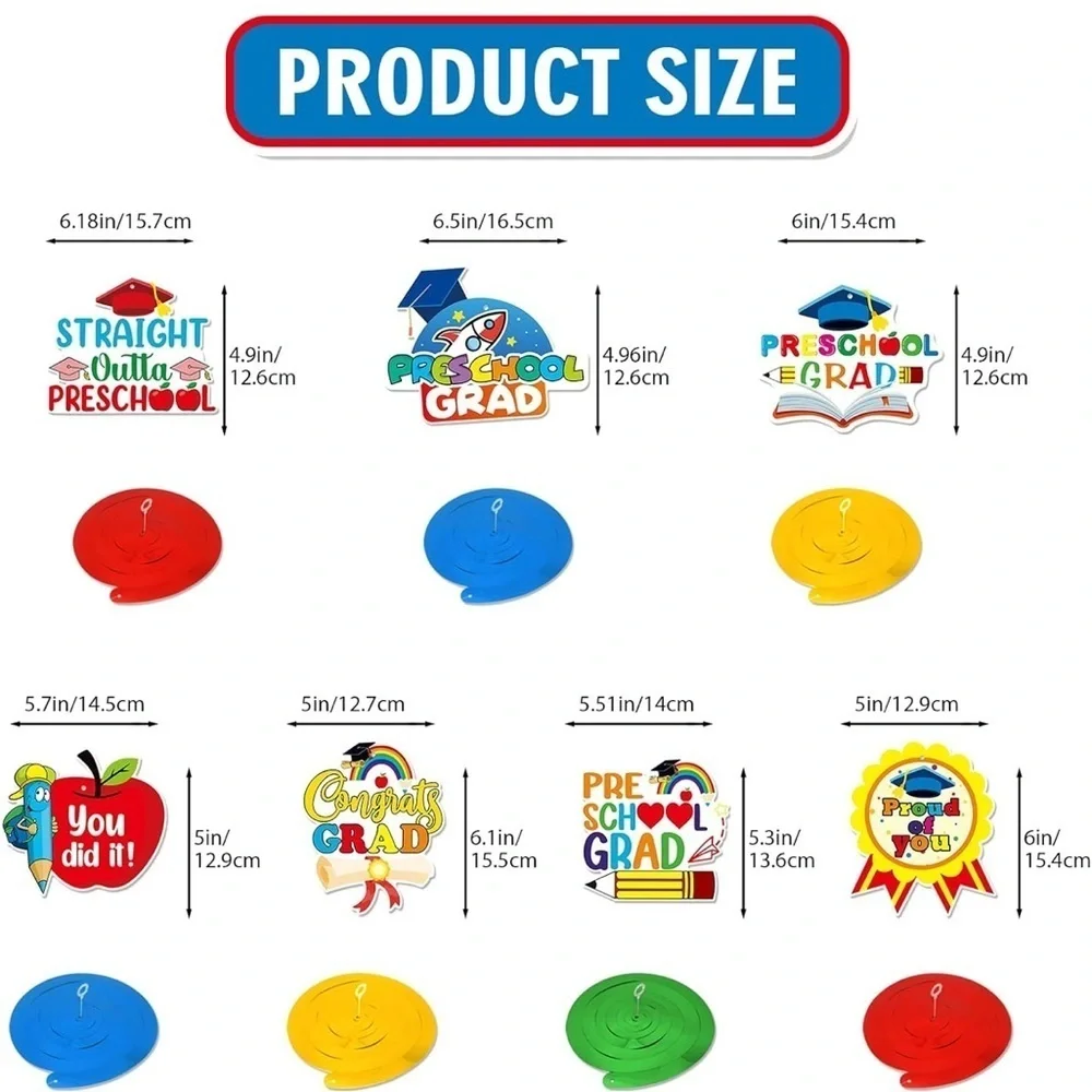 Peace Out Preschool Graduation Banner - Multicolor